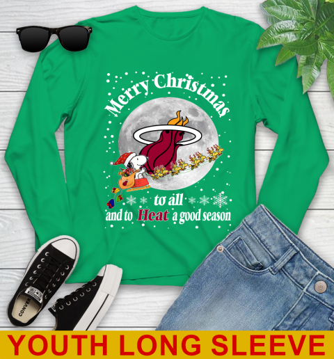 Miami Heat Merry Christmas To All And To Heat A Good Season NBA Basketball Sports Youth Long Sleeve 7