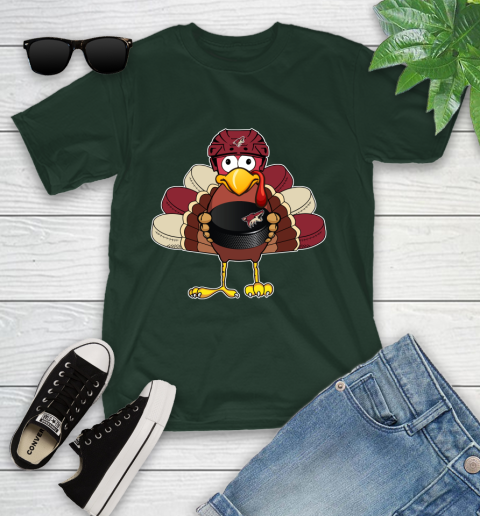 Arizona Coyotes Turkey Thanksgiving Day Youth T-Shirt 5