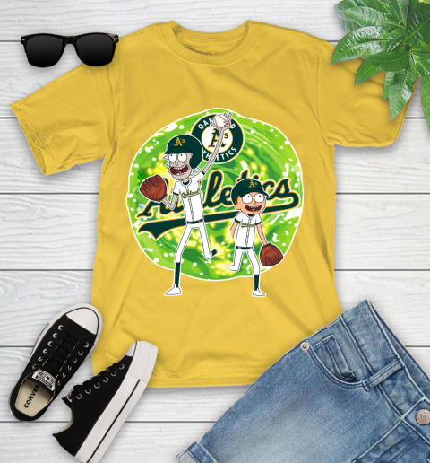 MLB Oakland Athletics Rick And Morty Baseball Sports Youth T-Shirt 8