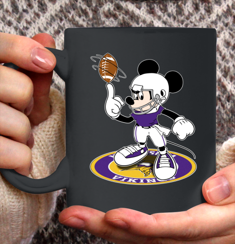 NFL Football Minnesota Vikings Cheerful Mickey Disney Shirt Ceramic Mug 15oz
