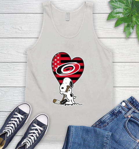 Carolina Hurricanes NHL Hockey The Peanuts Movie Adorable Snoopy Tank Top