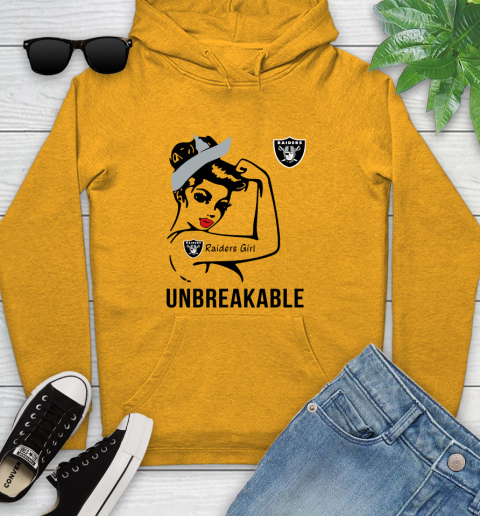 NFL Oakland Raiders Girl Unbreakable Football Sports Youth Hoodie 2
