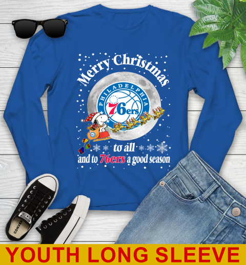 Philadelphia 76ers Merry Christmas To All And To 76ers A Good Season NBA Basketball Sports Youth Long Sleeve 10