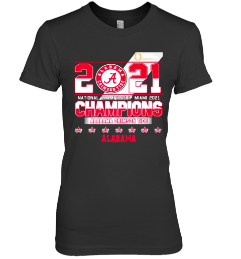 2021 National Championship Miami Alabama Crimson Tide Premium Women's T-Shirt