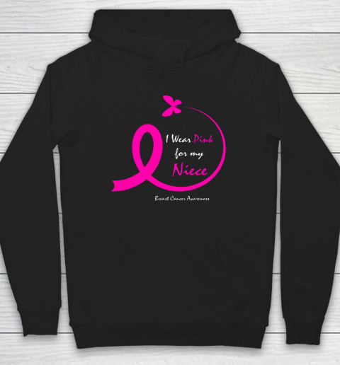 Butterfly I Wear Pink For My Niece Breast Cancer Awareness Hoodie