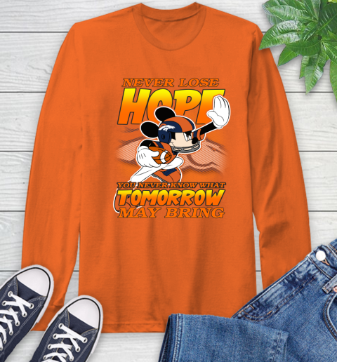 Denver Broncos NFL Football Mickey Disney Never Lose Hope Long Sleeve T-Shirt 4
