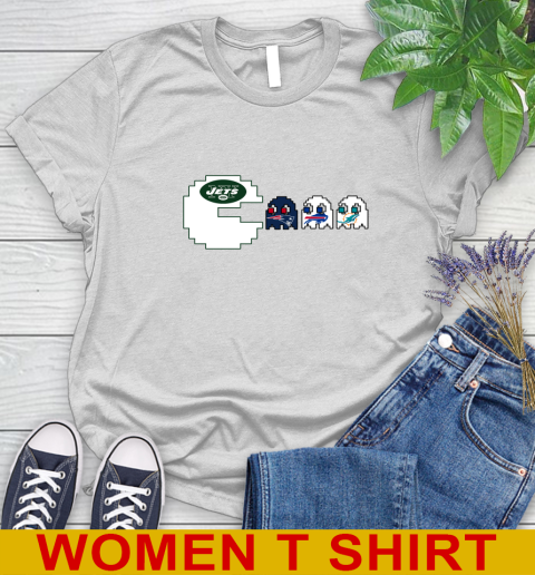 New York Jets NFL Football Pac Man Champion Women's T-Shirt