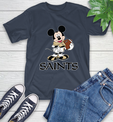 NFL Football New Orleans Saints Cheerful Mickey Mouse Shirt T-Shirt 4
