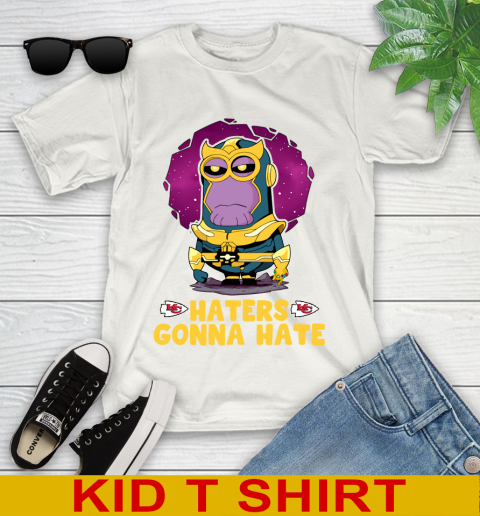 NFL Football Kansas City Chiefs Haters Gonna Hate Thanos Minion Marvel Shirt Youth T-Shirt