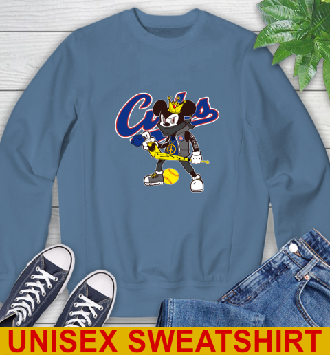 Chicago Cubs MLB Baseball Mickey Peace Sign Sports Sweatshirt 9 Chicago Cubs MLB Baseball Mickey Peace Sign Sports Sweatshirt - Image 9