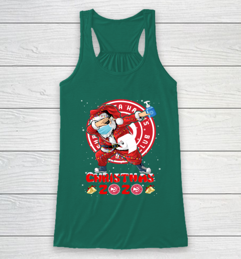 Atlanta Hawks Funny Santa Claus Dabbing Christmas 2020 NBA Racerback Tank 5