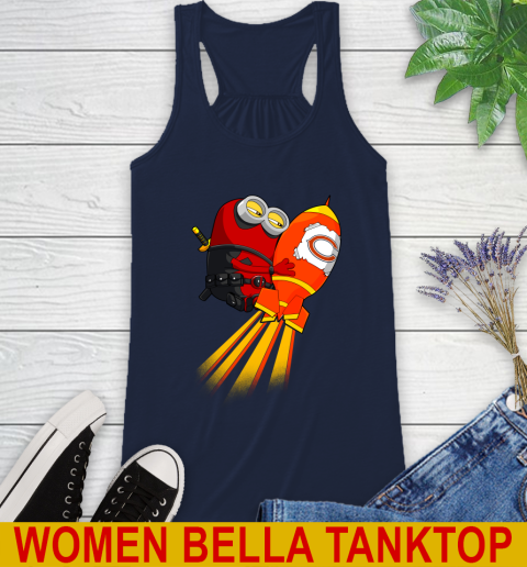 NFL Football Chicago Bears Deadpool Minion Marvel Shirt Racerback Tank 9