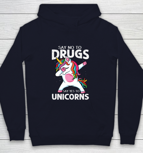Say No To Drugs Say Yes To Unicorn Anti drug Red Ribbon Week Youth Hoodie 2