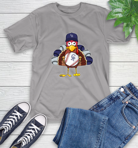 Colorado Rockies Turkey thanksgiving T-Shirt 6