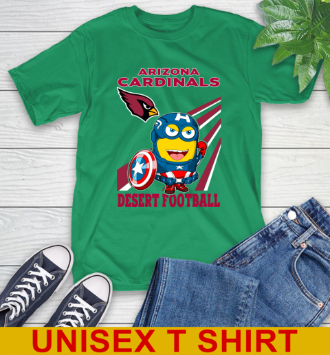 NFL Football Arizona Cardinals Captain America Marvel Avengers Minion Shirt T-Shirt 7