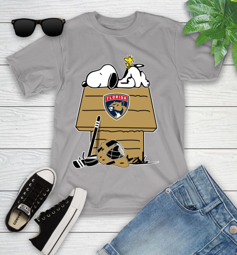 Florida Panthers NHL Hockey Snoopy Woodstock The Peanuts Movie Youth T-Shirt 4