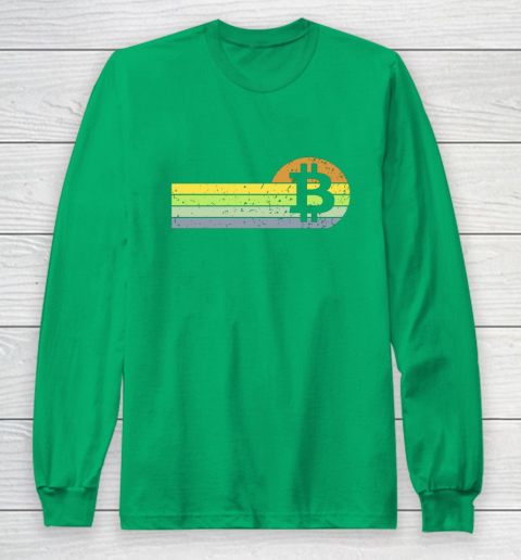 Bitcoin BTC Vintage Sunset Crypto Cryptocurrency Blockchain Long Sleeve T-Shirt 4
