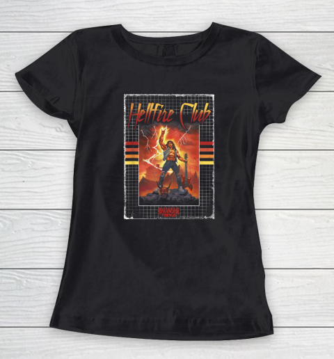 Stranger Things 4 Eddie Munson Hellfire Club Guitar Power Women's T-Shirt