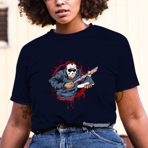 Air Jordan 12 Indigo Matching Sneaker Tshirt Jason Voorhees Blue and white Jordan shirt