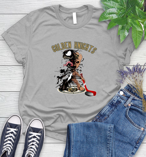 NHL Vegas Golden Knights Hockey Venom Groot Guardians Of The Galaxy Women's T-Shirt 5