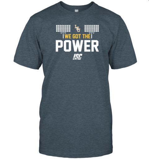 ndpl lsu tigers baseball we got the power premium classic t shirt 2 front dark heather