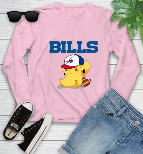NFL Pikachu Football Sports Buffalo Bills Youth Long Sleeve 10