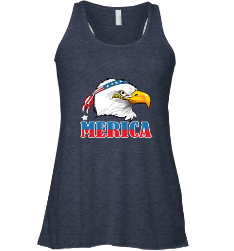 Eagle Mullet 4th Of July American Flag Merica USA Racerback Tank