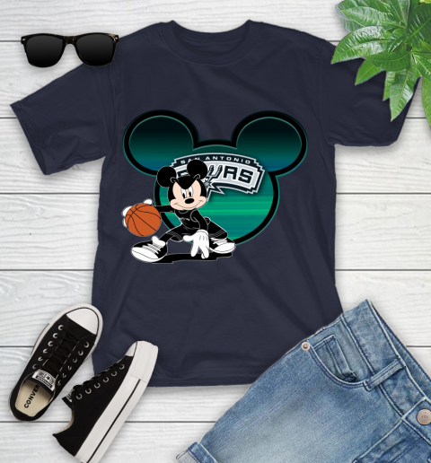 NBA San Antonio Spurs Mickey Mouse Disney Basketball Youth T-Shirt 3