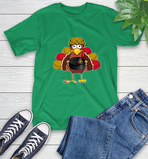 Ottawa Senators Turkey Thanksgiving Day T-Shirt 7