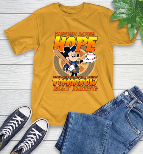 Chicago Cubs MLB Baseball Mickey Disney Never Lose Hope T-Shirt 2