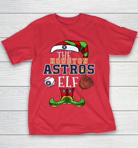 Houston Astros Christmas ELF Funny MLB Youth T-Shirt 7
