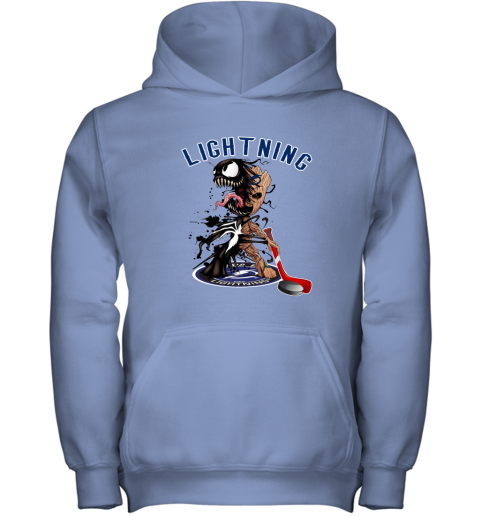 NHL Tampa Bay Lightning Hockey Venom Groot Guardians Of The Galaxy YKtZ0T2IPpT youth hoodie 43 95 151514 front carolina blue