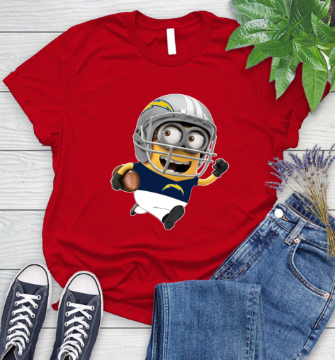 NFL San Diego Chargers Minions Disney Football Sports Women's T-Shirt 9