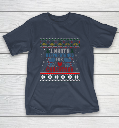 I Want A Hippopotamus For Christmas Ugly Xmas T-Shirt 3