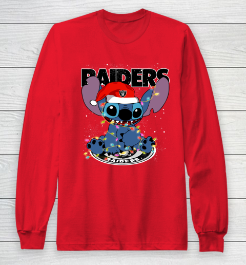 Oakland Raiders NFL Football noel stitch Christmas Long Sleeve T-Shirt 7