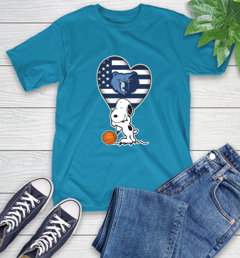 Memphis Grizzlies NBA Basketball The Peanuts Movie Adorable Snoopy T-Shirt 8