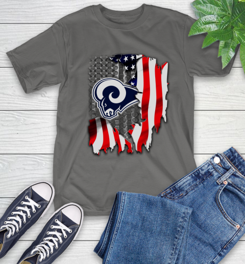 Los Angeles Rams NFL Football American Flag T-Shirt 10