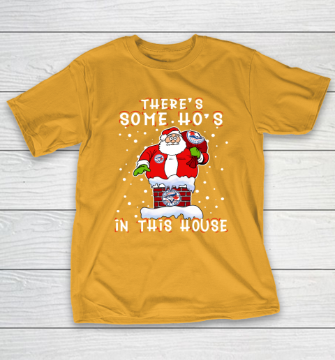 Toronto Blue Jays Christmas There Is Some Hos In This House Santa Stuck In The Chimney MLB T-Shirt 2