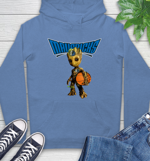 Dallas Mavericks NBA Basketball Groot Marvel Guardians Of The Galaxy Hoodie 11