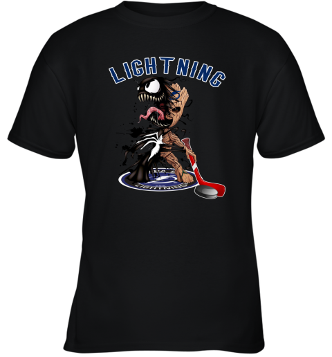 NHL Tampa Bay Lightning Hockey Venom Groot Guardians Of The Galaxy ZsMGX6jW5yZ youth t shirt 26 95 151514 front black