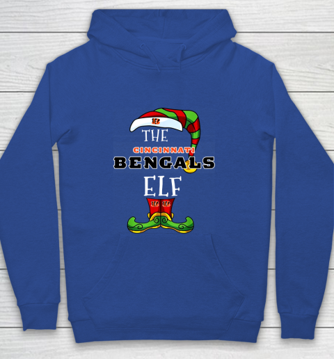 Cincinnati Bengals Christmas ELF Funny NFL Youth Hoodie 6