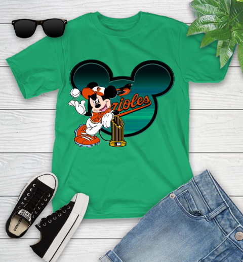MLB Baltimore Orioles The Commissioner's Trophy Mickey Mouse Disney Youth T-Shirt 6