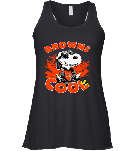Cleveland Browns Snoopy Joe Cool We're Awesome Racerback Tank