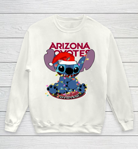 Arizona Coyotes NHL Hockey noel stitch Christmas Youth Sweatshirt