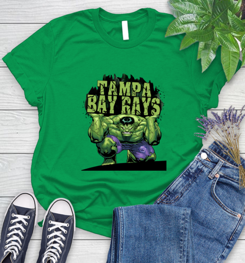 Tampa Bay Rays MLB Baseball Incredible Hulk Marvel Avengers Sports Women's T-Shirt 6