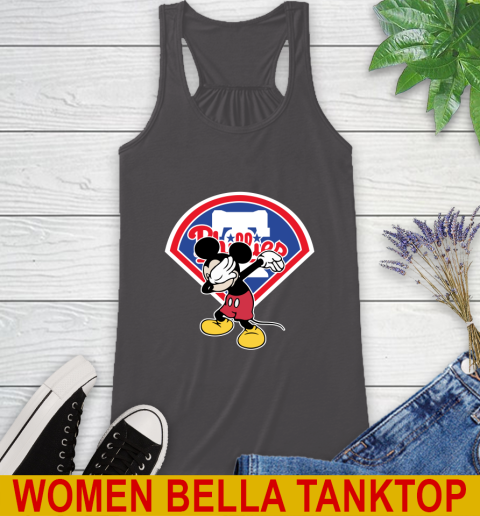 Philadelphia Phillies MLB Baseball Dabbing Mickey Disney Sports Racerback Tank 12