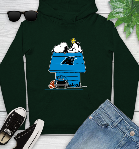 Carolina Panthers NFL Football Snoopy Woodstock The Peanuts Movie Youth Hoodie 13