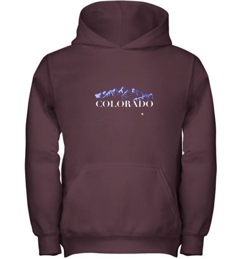 p9tv colorado rocky mountain shirt baseball player design youth hoodie 43 front maroon