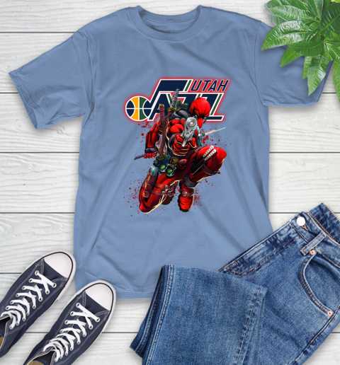 NBA Deadpool Marvel Comics Sports Basketball Utah Jazz T-Shirt 11