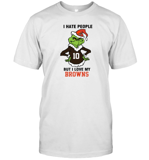 I Hate People But I Love My Browns Cleveland Browns NFL Teams Unisex Jersey Tee